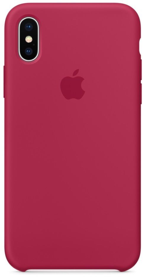 Чехол Silicone Case качество Lux для iPhone X/Xs малиновый в Тюмени